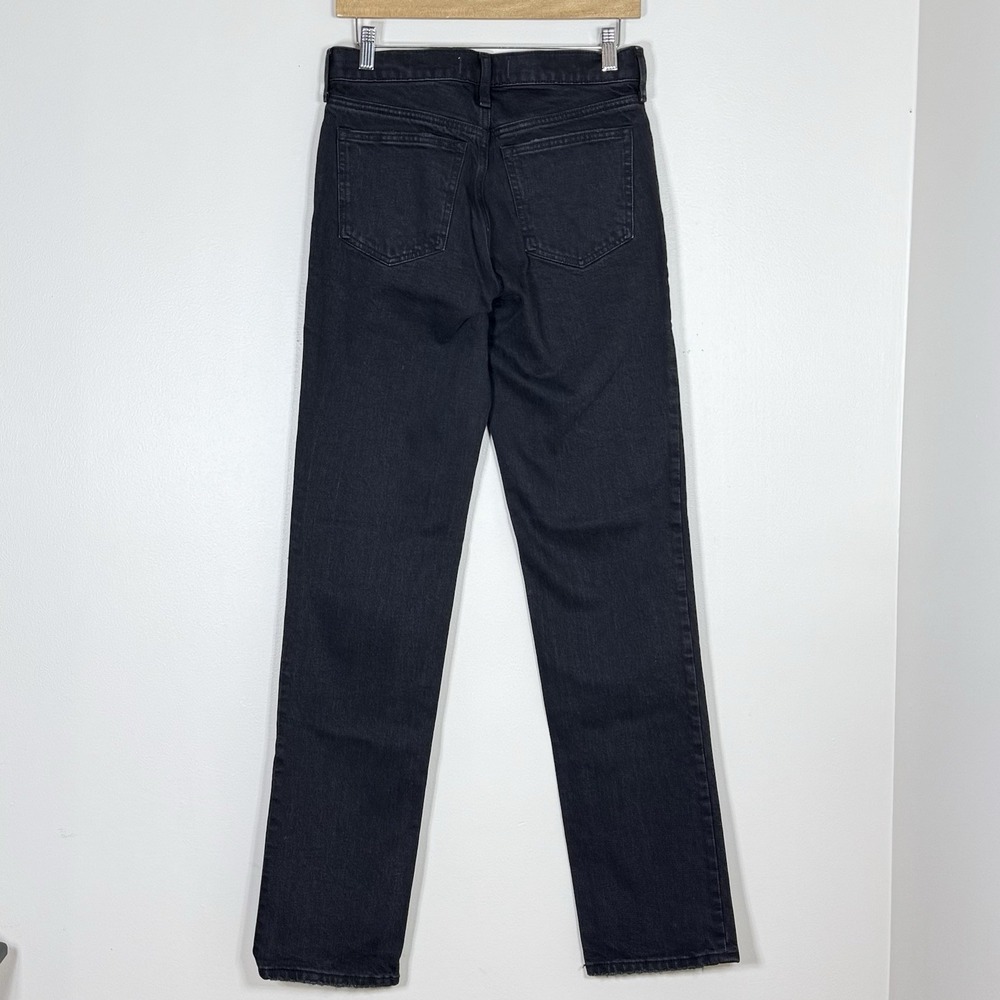 Abercrombie Fitch Womens The 90s Straight Jeans Size 2L Black Mid Rise Tall New - Picture 2 of 9